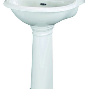 Hudson Reed 500mm Basin & Pedestal (1 Tap Hole) CRT007