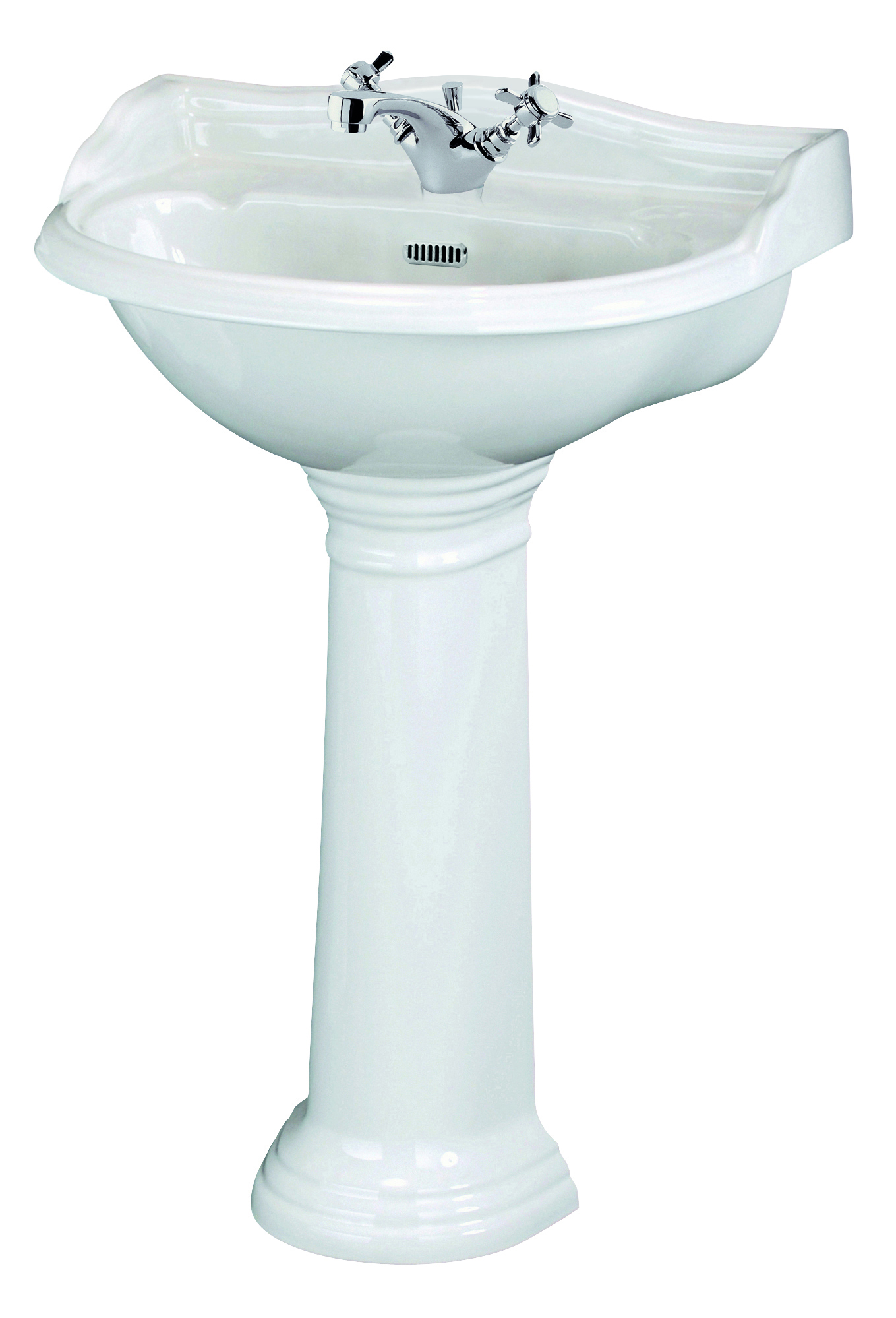 Hudson Reed 500mm Basin & Pedestal (1 Tap Hole) CRT007