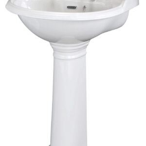 Hudson Reed 500mm Basin & Pedestal (2 Tap Hole) CRT005