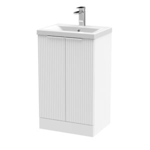 Hudson Reed 500mm Floor Standing 2 Door Vanity & Basin 1 DFF123A