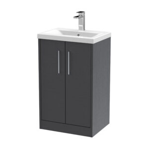 Hudson Reed 500mm Floor Standing 2 Door Vanity & Basin 1 JNU2201A