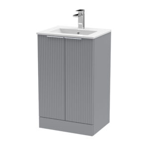 Hudson Reed 500mm Floor Standing 2 Door Vanity & Basin 2 DFF223B