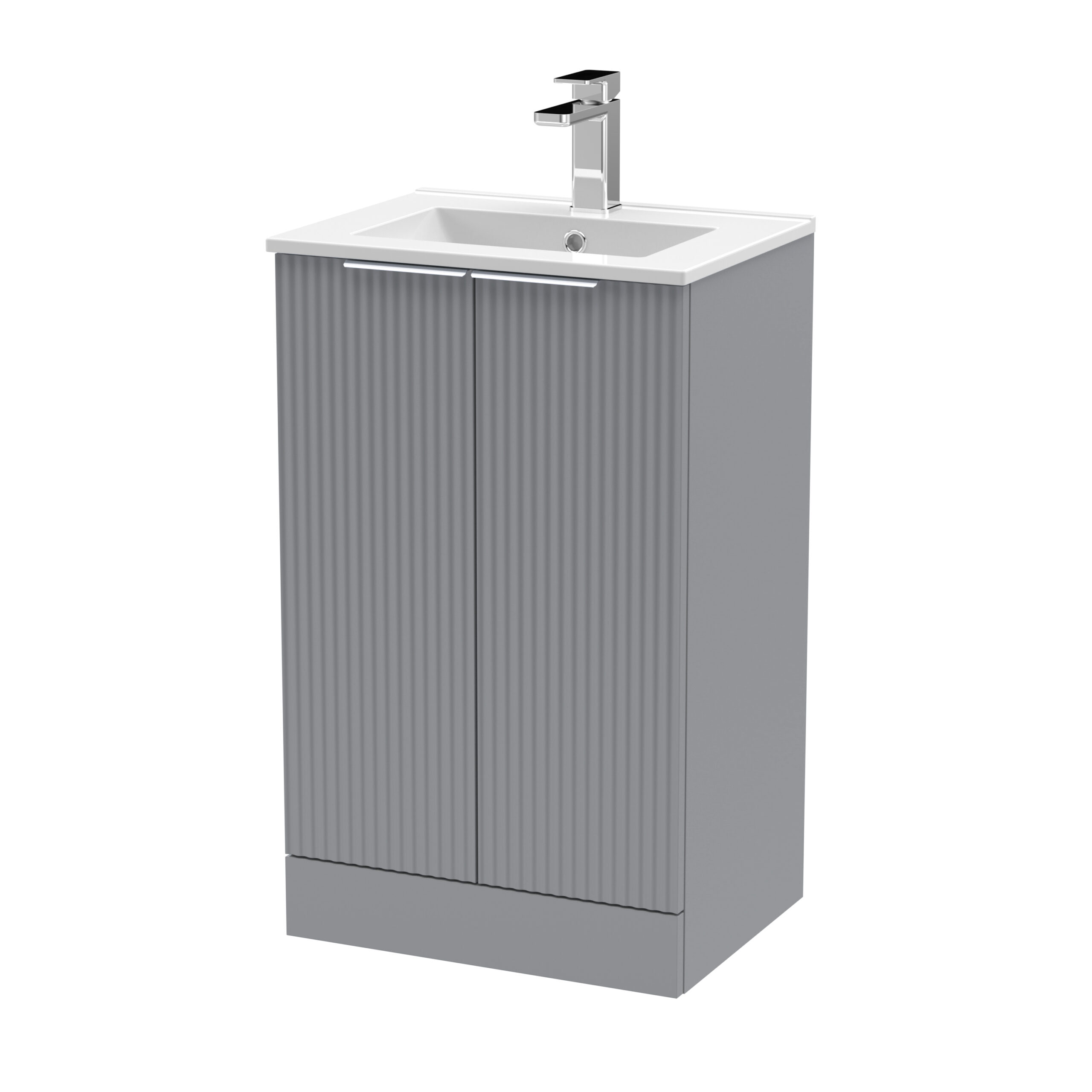 Hudson Reed 500mm Floor Standing 2 Door Vanity & Basin 2 DFF223B