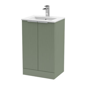 Hudson Reed 500mm Floor Standing 2 Door Vanity & Basin 2 DFF823B
