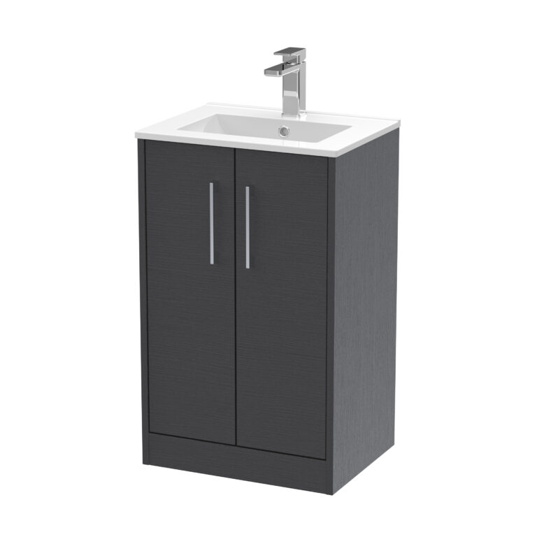 Hudson Reed 500mm Floor Standing 2 Door Vanity & Basin 2 JNU2201B