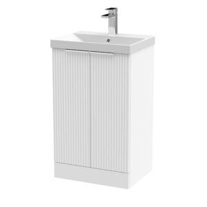 Hudson Reed 500mm Floor Standing 2 Door Vanity & Basin 3 DFF123D