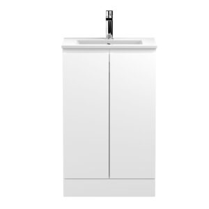 Hudson Reed 500mm Floor Standing 2-Door Vanity Unit & Basin 2 URB107B
