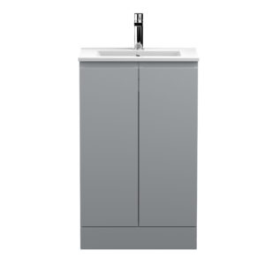 Hudson Reed 500mm Floor Standing 2-Door Vanity Unit & Basin 2 URB207B