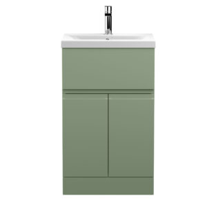 Hudson Reed 500mm Floor Standing 2 Door/Drawer Unit & Basin 1 URB801A