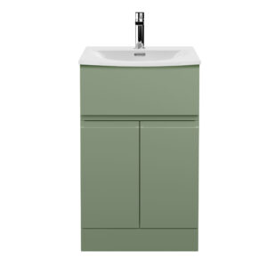 Hudson Reed 500mm Floor Standing 2 Door/Drawer Unit & Basin 4 URB801G