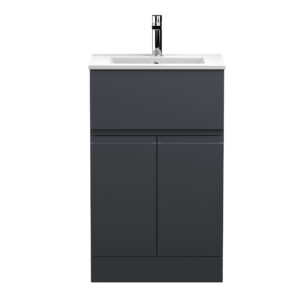 Hudson Reed 500mm Floor Standing 2 Door/Drawer Vanity & Basin 2 URB1401B