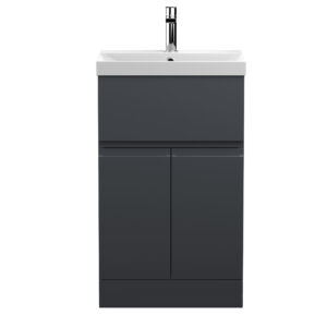Hudson Reed 500mm Floor Standing 2 Door/Drawer Vanity & Basin 3 URB1401D