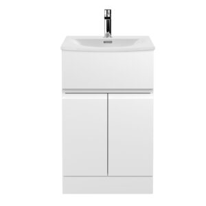 Hudson Reed 500mm Floor Standing 2 Door/Drawer Vanity Unit & Basin 4 URB101G