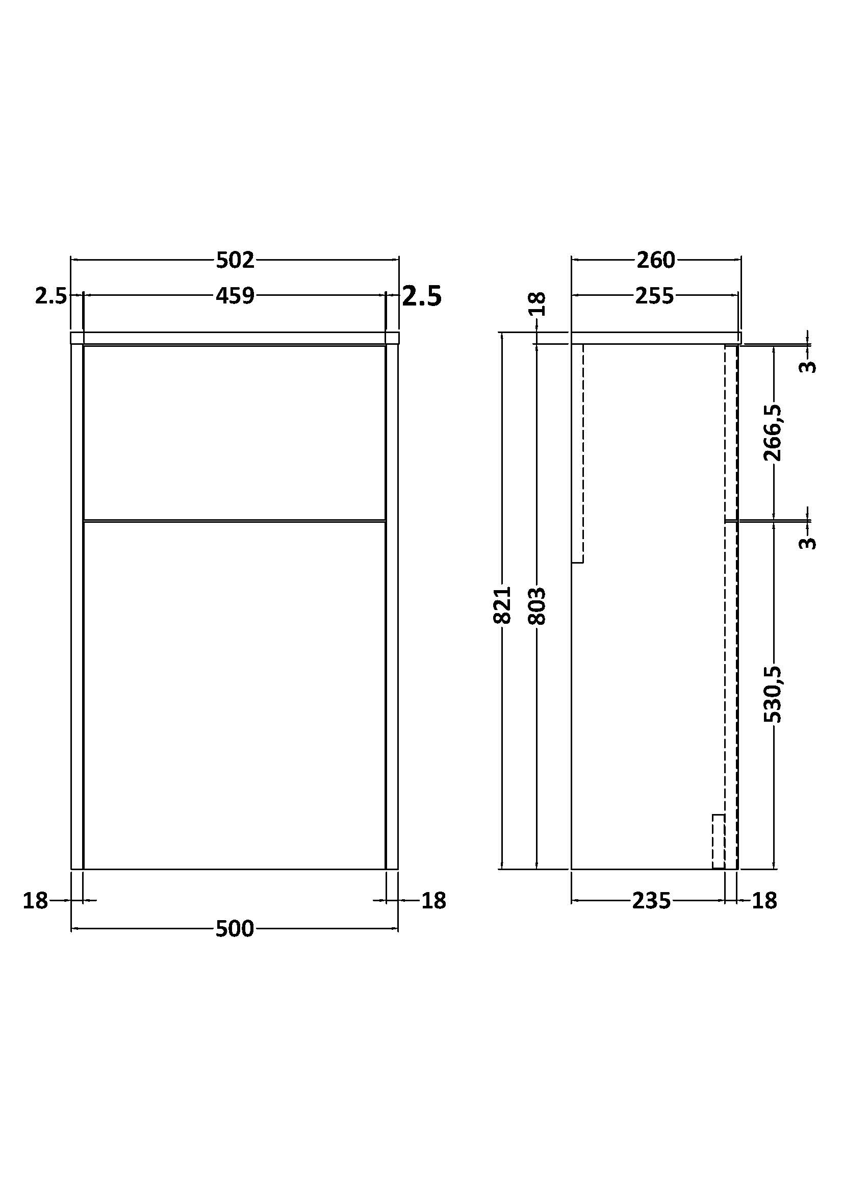 Hudson Reed 500mm WC Unit NPF2341 - Image 2