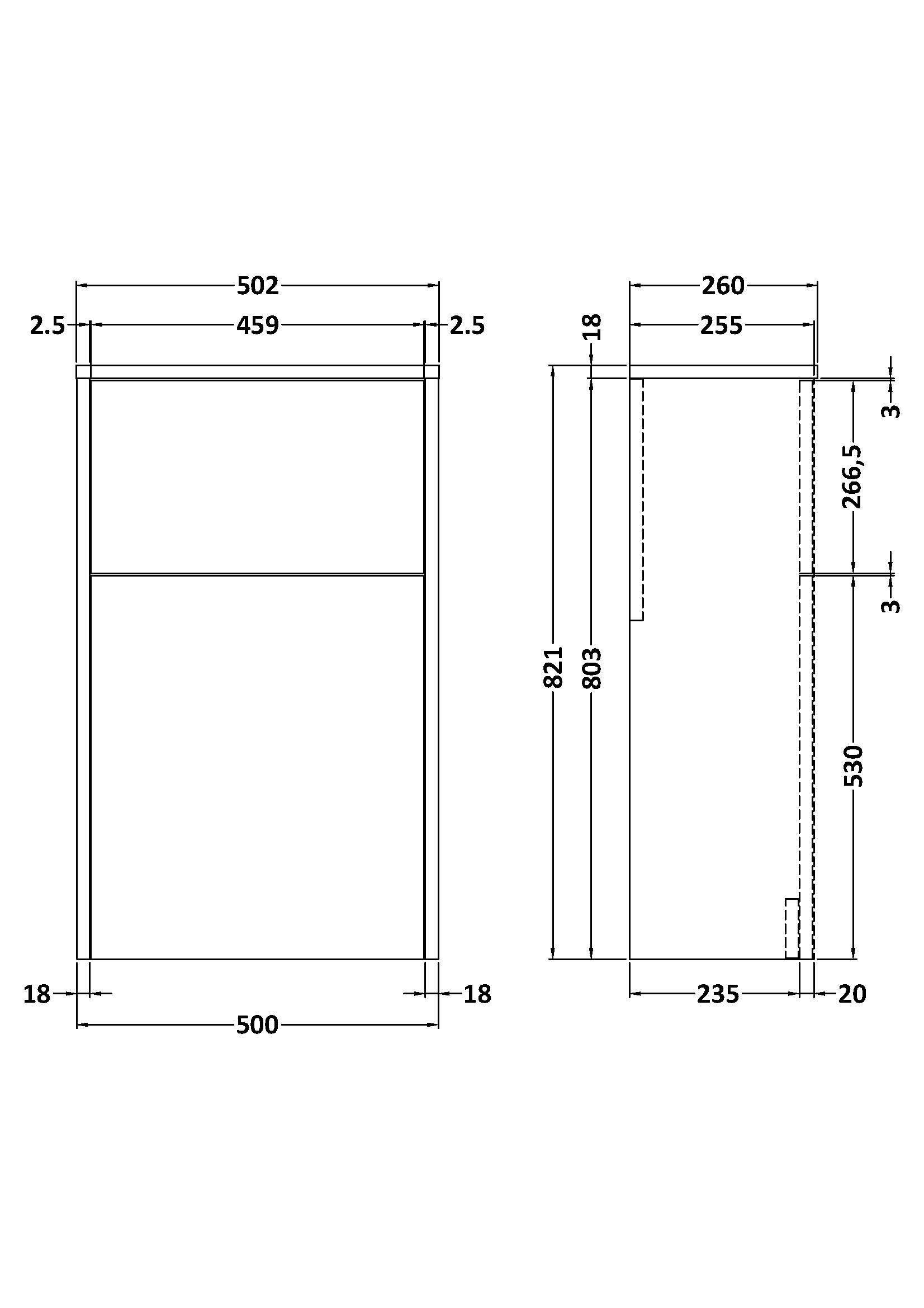 Hudson Reed 500mm WC Unit NPF2641 - Image 2