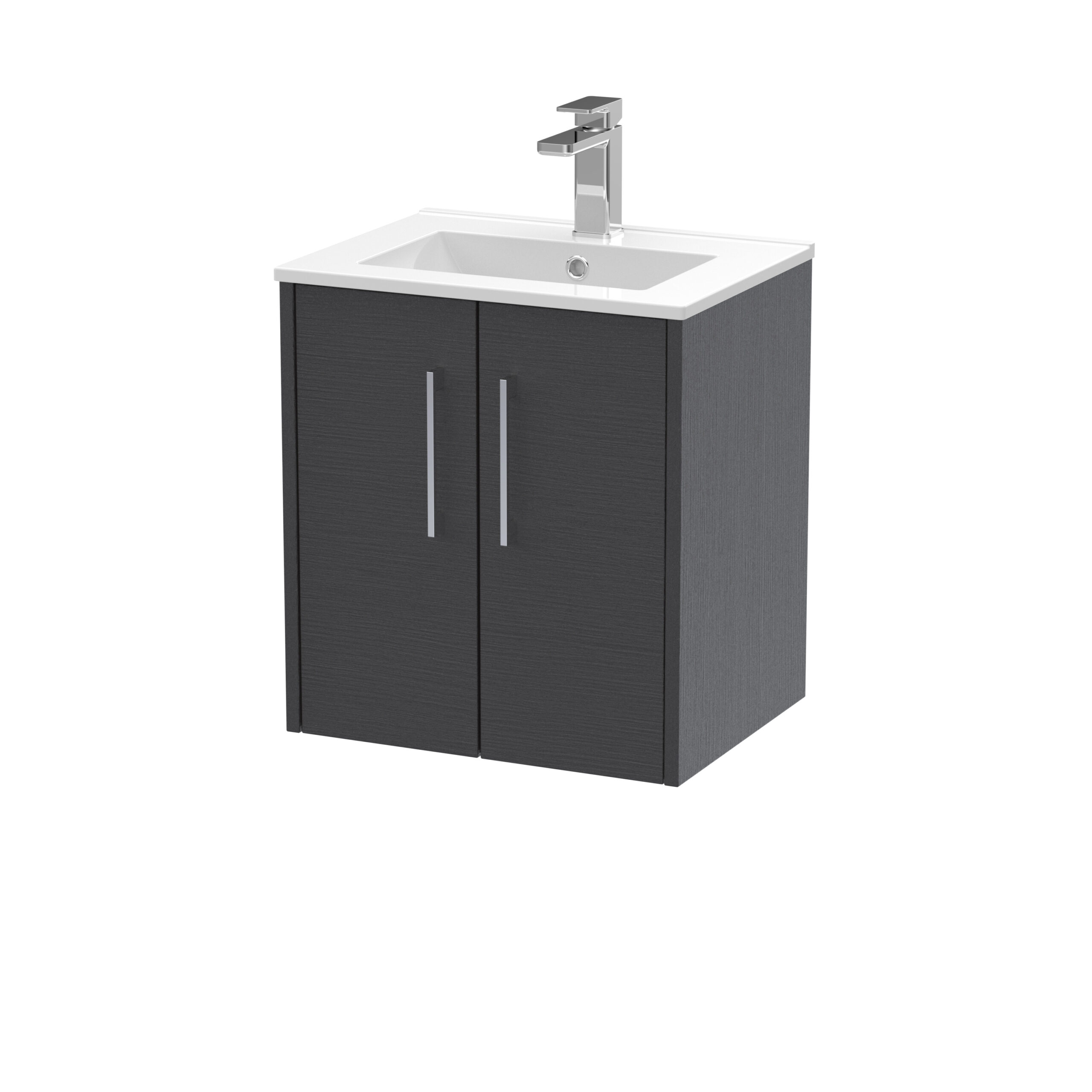 Hudson Reed 500mm Wall Hung 2 Door Vanity & Basin 2 JNU2221B