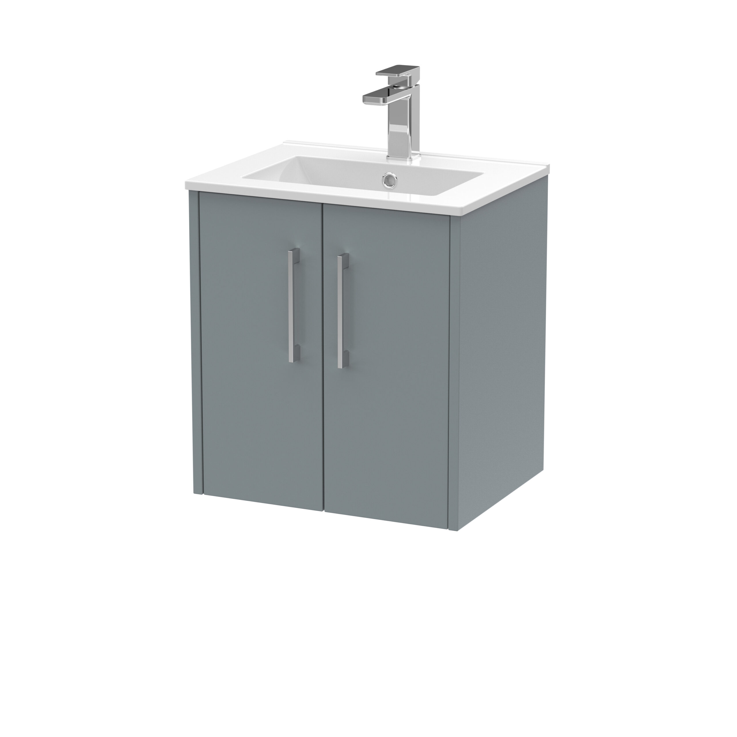 Hudson Reed 500mm Wall Hung 2 Door Vanity & Basin 2 JNU2321B