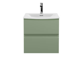 Hudson Reed 500mm Wall Hung 2 Drawer Unit & Basin 4 URB802G