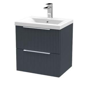 Hudson Reed 500mm Wall Hung 2 Drawer Vanity & Basin 1 DFF1492A