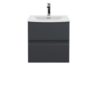 Hudson Reed 500mm Wall Hung 2 Drawer Vanity & Basin 4 URB1402G