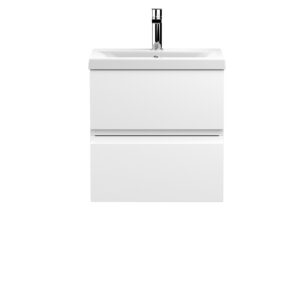 Hudson Reed 500mm Wall Hung 2-Drawer Vanity Unit & Basin 1 URB102A