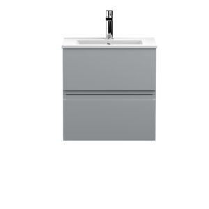 Hudson Reed 500mm Wall Hung 2-Drawer Vanity Unit & Basin 2 URB202B