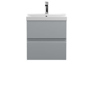 Hudson Reed 500mm Wall Hung 2-Drawer Vanity Unit & Basin 3 URB202D