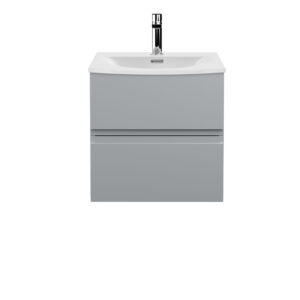 Hudson Reed 500mm Wall Hung 2 Drawer Vanity Unit & Basin 4 URB202G