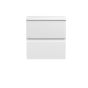 Hudson Reed 500mm Wall Hung 2-Drawer Vanity Unit & Worktop URB102W