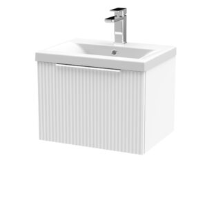 Hudson Reed 500mm Wall Hung Single Drawer Vanity & Basin 1 DFF191A