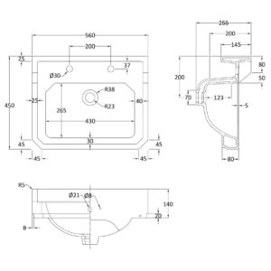 Hudson-Reed-560mm-Basin-2-Tap-Hole-NCS884-3