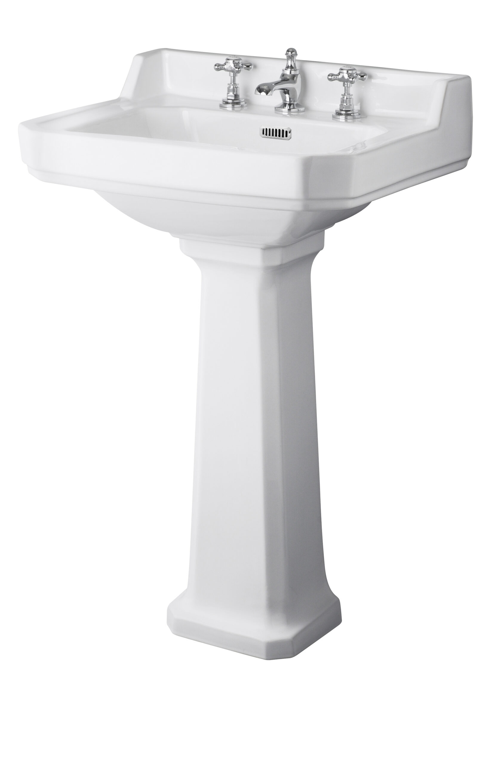 Hudson Reed 560mm Basin & Pedestal (3 Tap Hole) CCR021