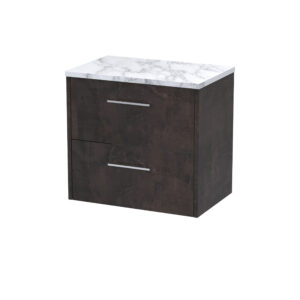 Hudson Reed 600 Wall Hung 2-Drawer Vanity & Laminate Worktop JNU2624LCM