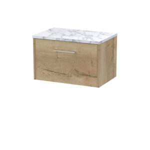 Hudson Reed 600 Wall Hung Single Drawer Vanity & Laminate Worktop JNU1822LCM