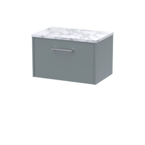 Hudson Reed 600 Wall Hung Single Drawer Vanity & Laminate Worktop JNU2322LCM