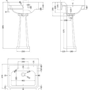 Hudson-Reed-600mm-Basin-Pedestal-2-Tap-Hole-CCR020-3
