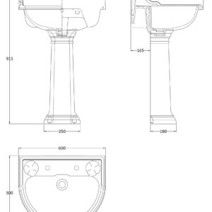 Hudson-Reed-600mm-Basin-Pedestal-2-Tap-Hole-CRT003-3