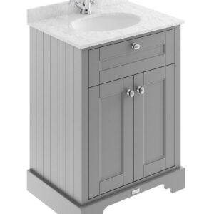 Hudson Reed 600mm Cabinet & Marble Top (1TH) LOF223
