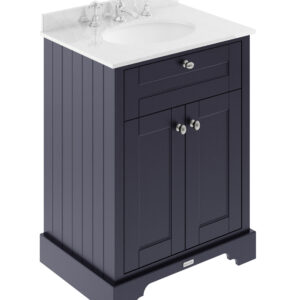 Hudson Reed 600mm Cabinet & Marble Top (3TH) LOF325