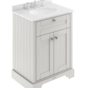 Hudson Reed 600mm Cabinet & Marble Top (3TH) LOF425