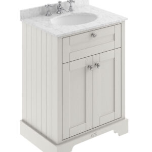 Hudson Reed 600mm Cabinet & Marble Top (3TH) LOF426