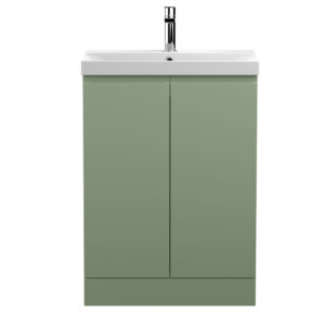 Hudson Reed 600mm Floor Standing 2 Door Unit & Basin 3 URB808D