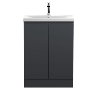 Hudson Reed 600mm Floor Standing 2 Door Vanity & Basin 1 URB1408A