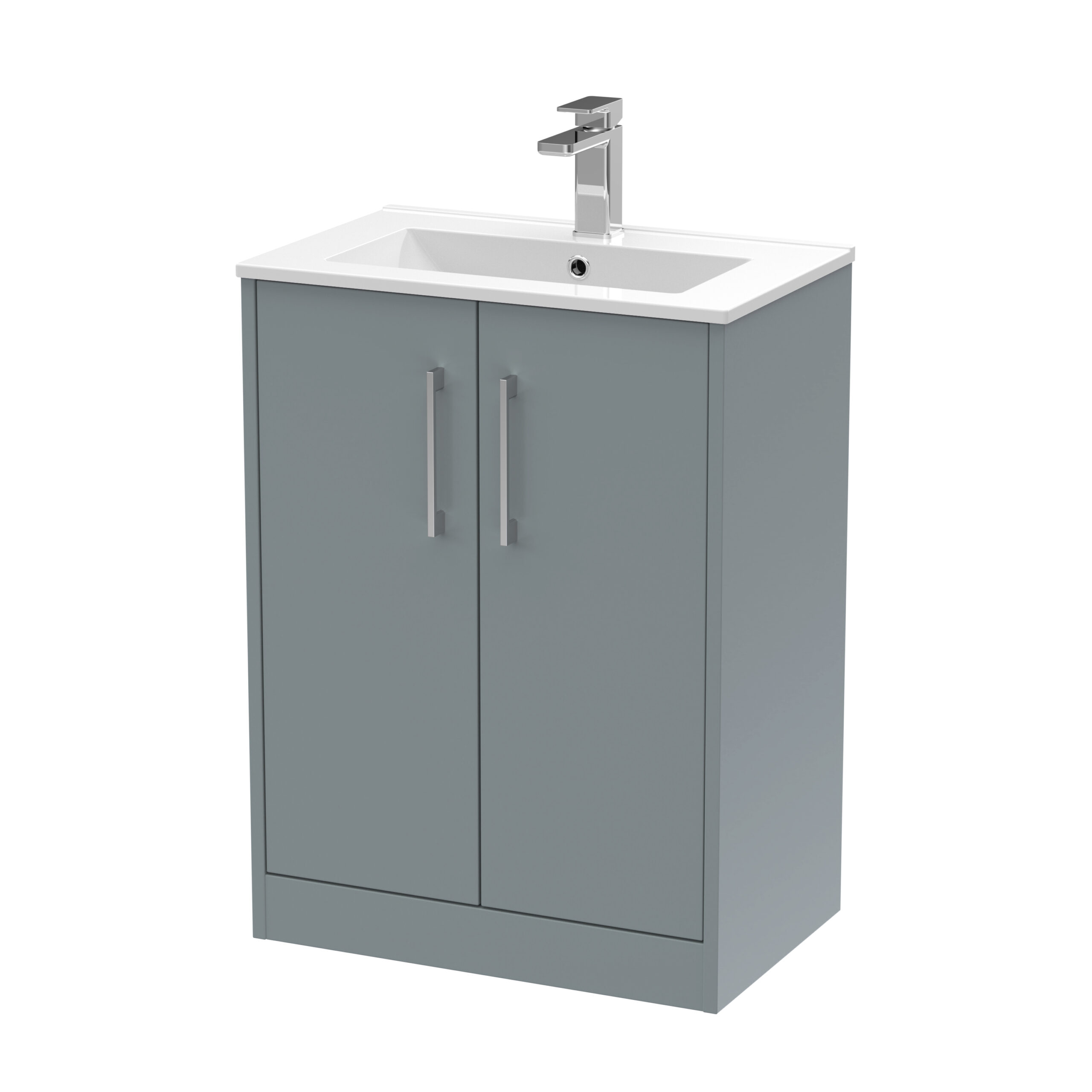 Hudson Reed 600mm Floor Standing 2 Door Vanity & Basin 2 JNU2303B