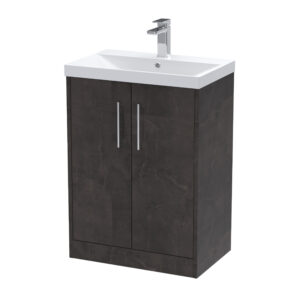 Hudson Reed 600mm Floor Standing 2 Door Vanity & Basin 3 JNU2603D