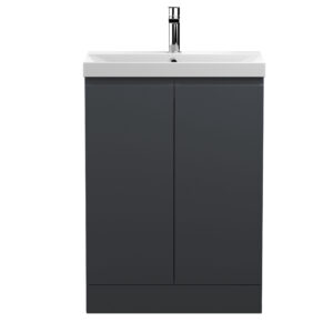 Hudson Reed 600mm Floor Standing 2 Door Vanity & Basin 3 URB1408D