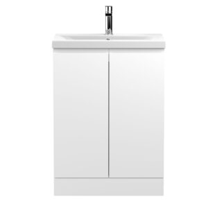 Hudson Reed 600mm Floor Standing 2-Door Vanity Unit & Basin 1 URB108A