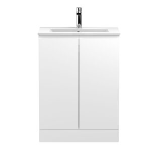 Hudson Reed 600mm Floor Standing 2-Door Vanity Unit & Basin 2 URB108B