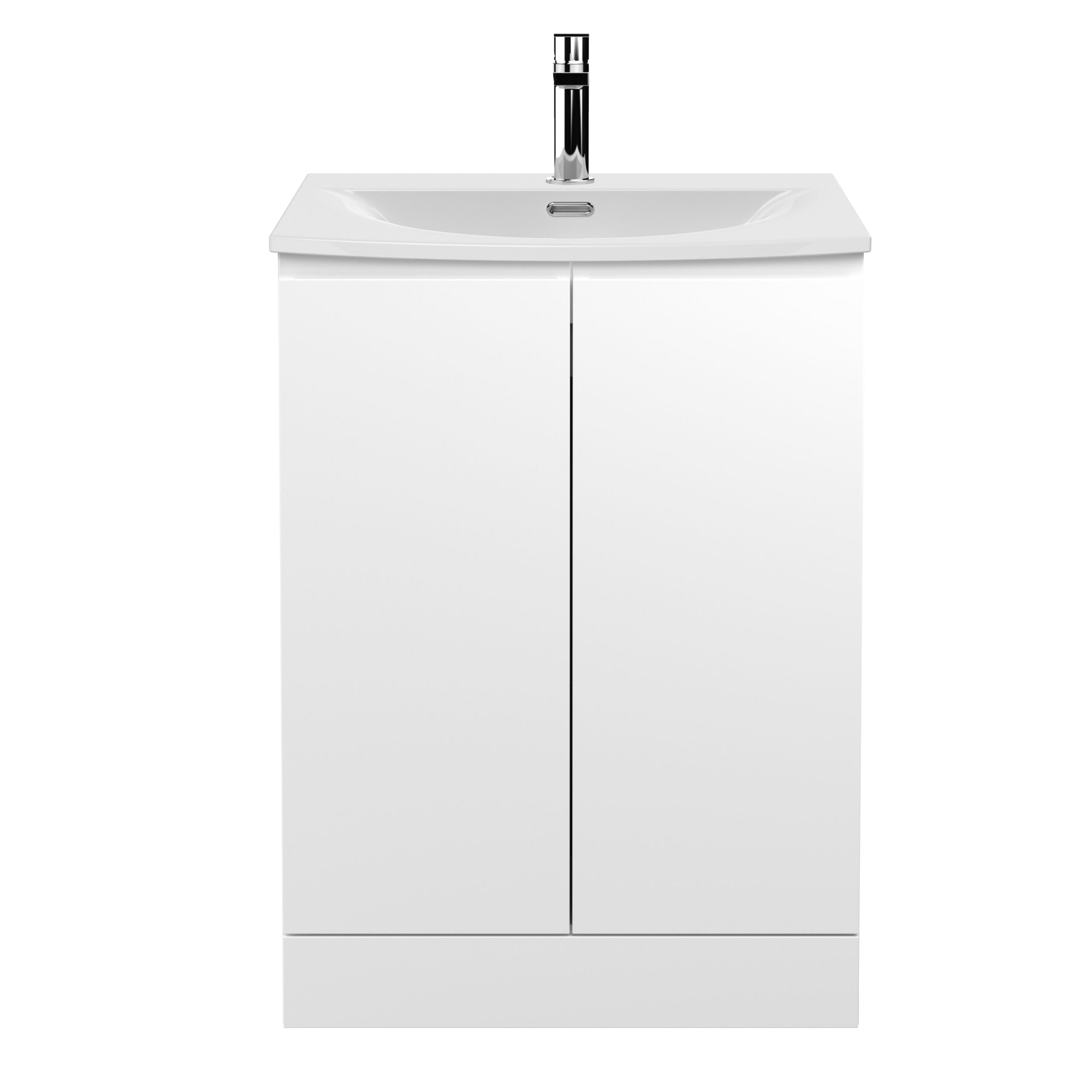 Hudson Reed 600mm Floor Standing 2 Door Vanity Unit & Basin 4 URB108G