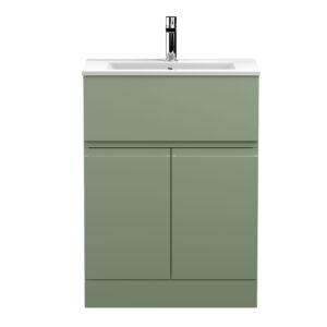 Hudson Reed 600mm Floor Standing 2 Door/Drawer Unit & Basin 2 URB803B